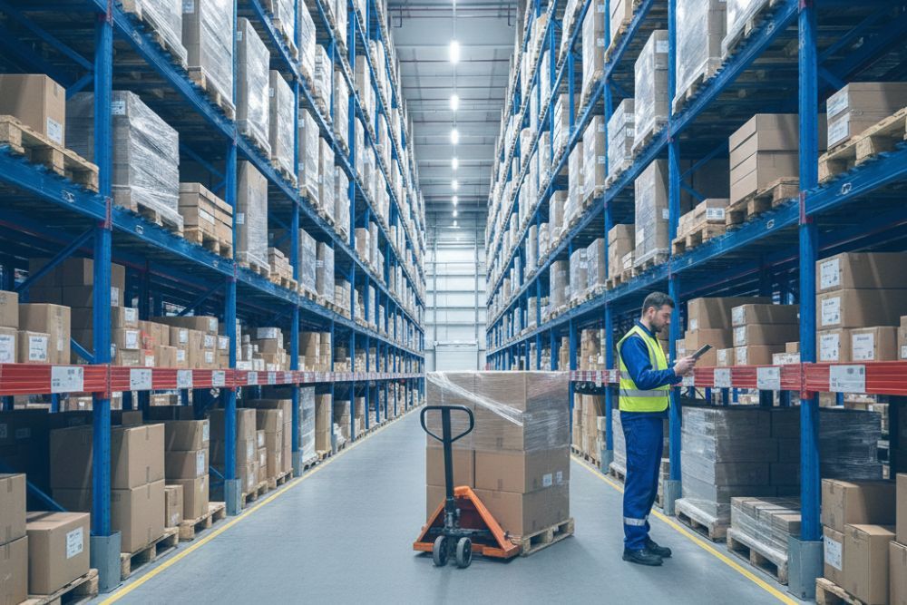 Hände tippen auf der Tastatur eines Laptops