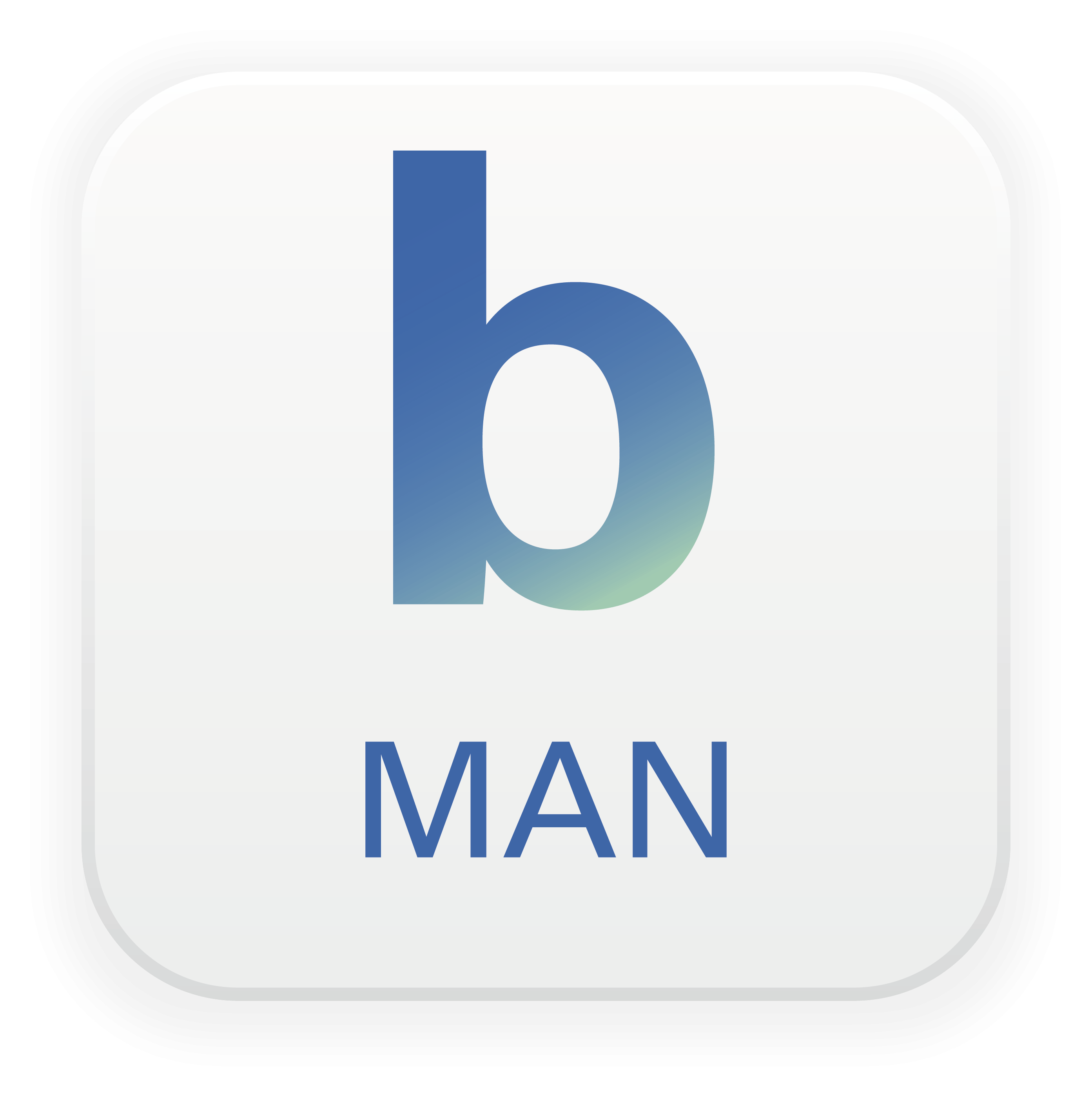 App-screen-MANAnwendung – stilisierter Buchstabe ‚sn‘ mit Farbverlauf und Schriftzug ‚MAN‘.“